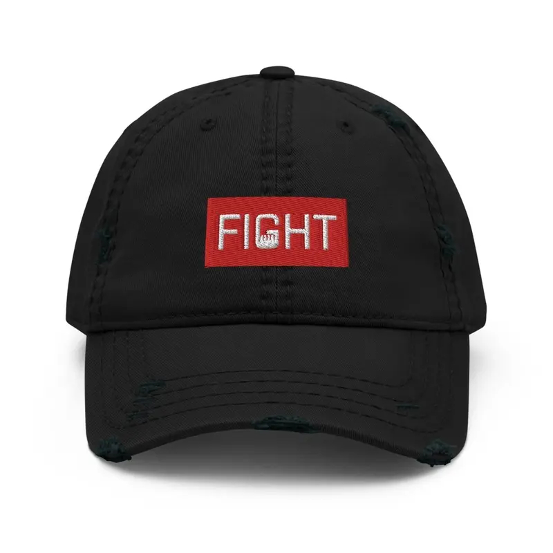 FIGHT fisted narrower graphic distressed