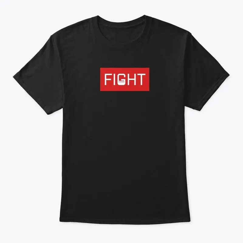 Fight Fisted White on Red 