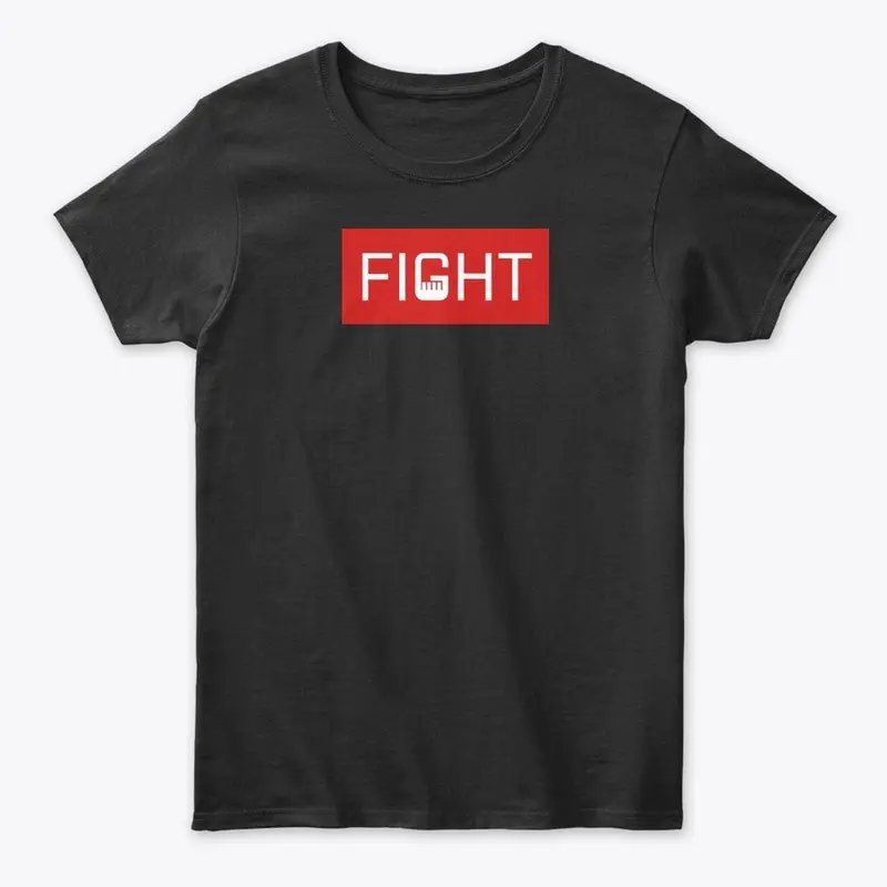 Fight Fisted White on Red 