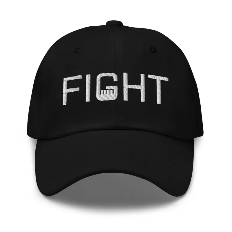 Fight Fisted - White on Red or Black Hat